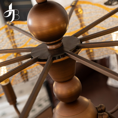 宝兮客厅吊灯中古风美式复古大厅主灯宋式美学新中式高级感卧室灯 - 图1