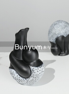 轻奢创意人物摆件简q约卧室样板间书房办公室客厅家居装饰品