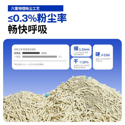 木薯混合猫砂豆腐砂除臭无灰尘