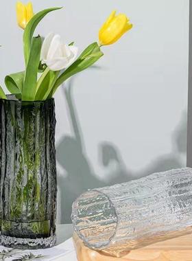 加厚ins风网红极冻冰川花瓶玻璃