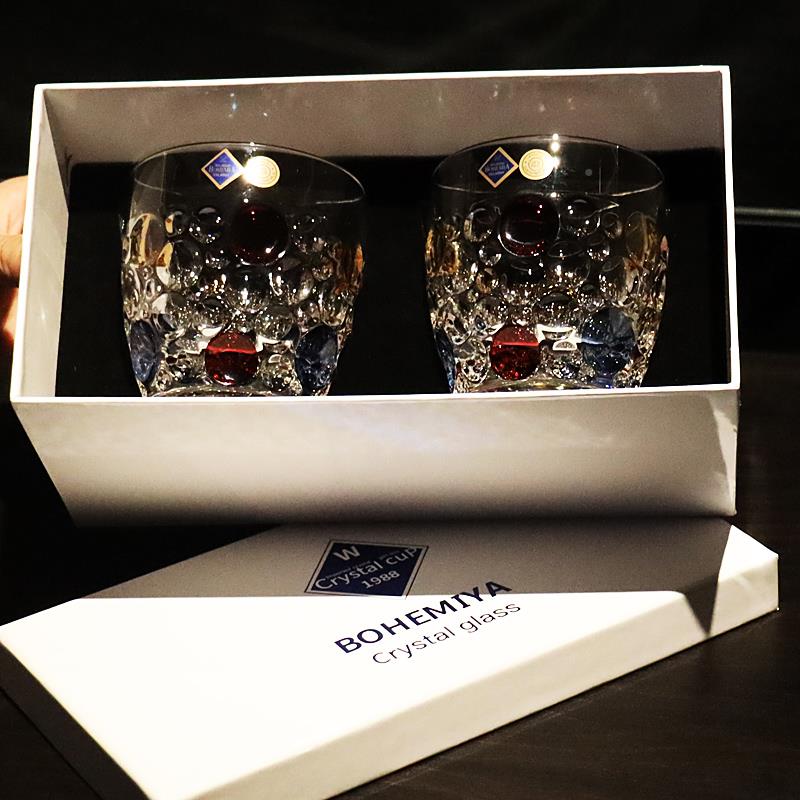 捷克BOHEMIA玻进口水晶璃炫彩XO威士96585忌烈酒杯洋杯果汁酒水色 - 图3