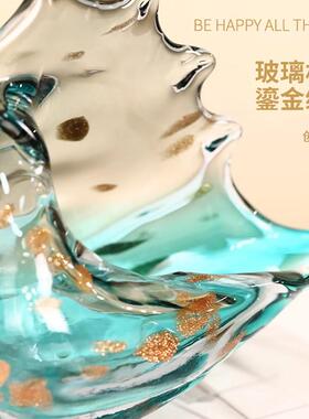 轻装饰端高级纳海螺摆件饰品收盒桌lx-H2209面奢玄高关钥匙玻璃艺