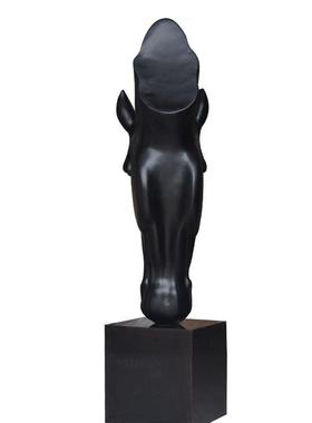 玻璃钢 倒立大马头落地摆件酒店客厅工艺品KTV装饰饮水思源雕塑