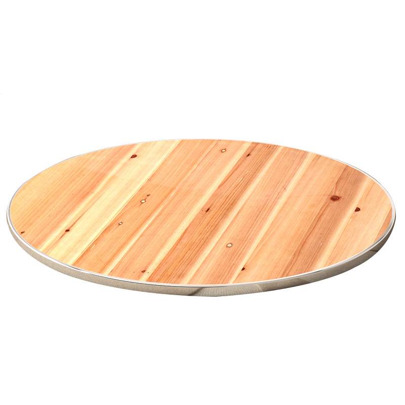 0A加厚大圆桌面板台面家用实木圆餐桌10人15人钢化玻璃转盘饭店农 - 图2