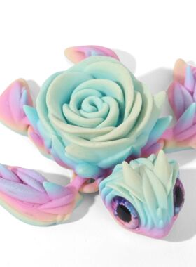 3D新款热卖打印玫瑰海龟关节可动