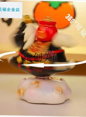 l小马财财转转乐摆m件桌面装饰品小马公仔马年生肖摆件寺庙文创礼