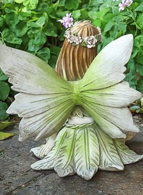 花园少女花仙子欧创意摆设家居ＱＴＹ71庭院别雕墅装式工艺品树脂