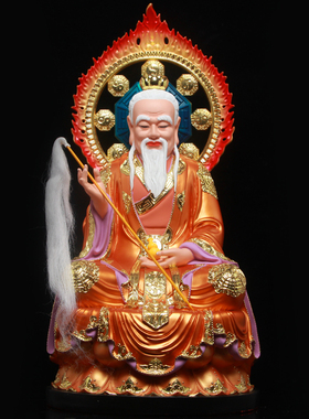 新品背光道德原元始灵q宝三清天尊神像供奉摆件仙道家用祖师爷太