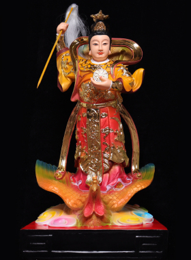 新品树脂站九天玄l女神像供奉摆件圣母娘娘踏凤宝剑葫芦道家用牝