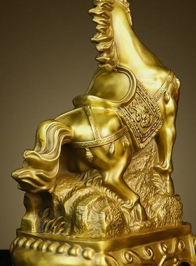 铜马摆件纯黄铜生肖马马到成功工艺品办公室客厅家居店铺装饰礼品