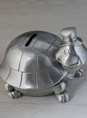 金属工艺品精美卡通长寿龟存储钱罐创意乌龟零钱罐儿童礼品储蓄罐