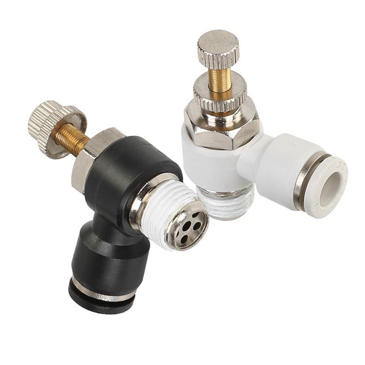 SL/JSC4-M5快速调节阀单向节流阀亚德客型快插调速阀SL8-02 8-01 - 图1