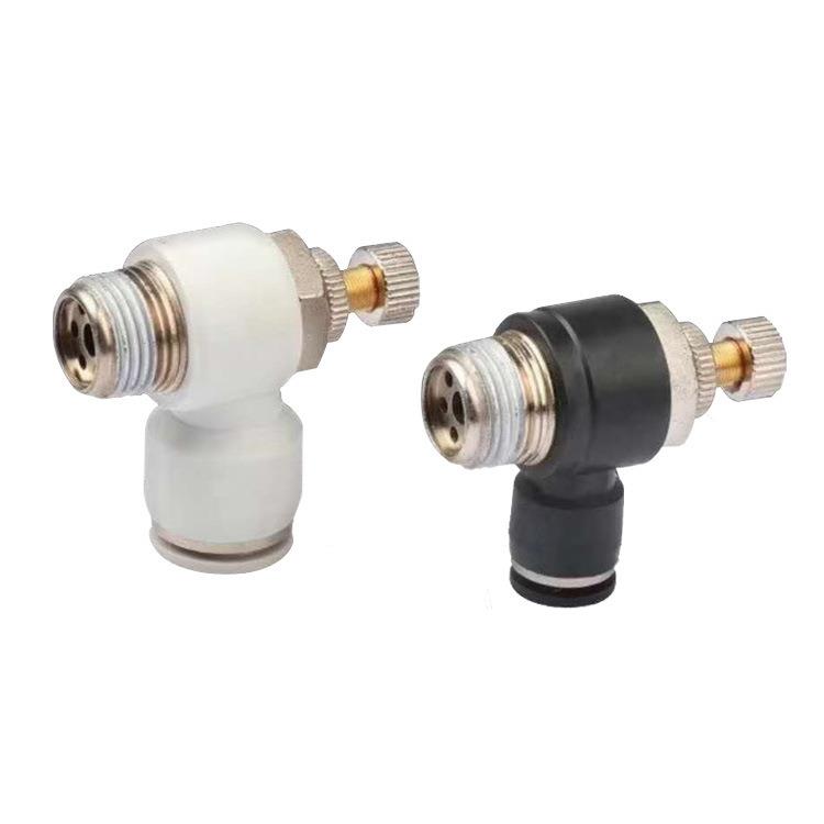 SL/JSC4-M5快速调节阀单向节流阀亚德客型快插调速阀SL8-02 8-01 - 图0