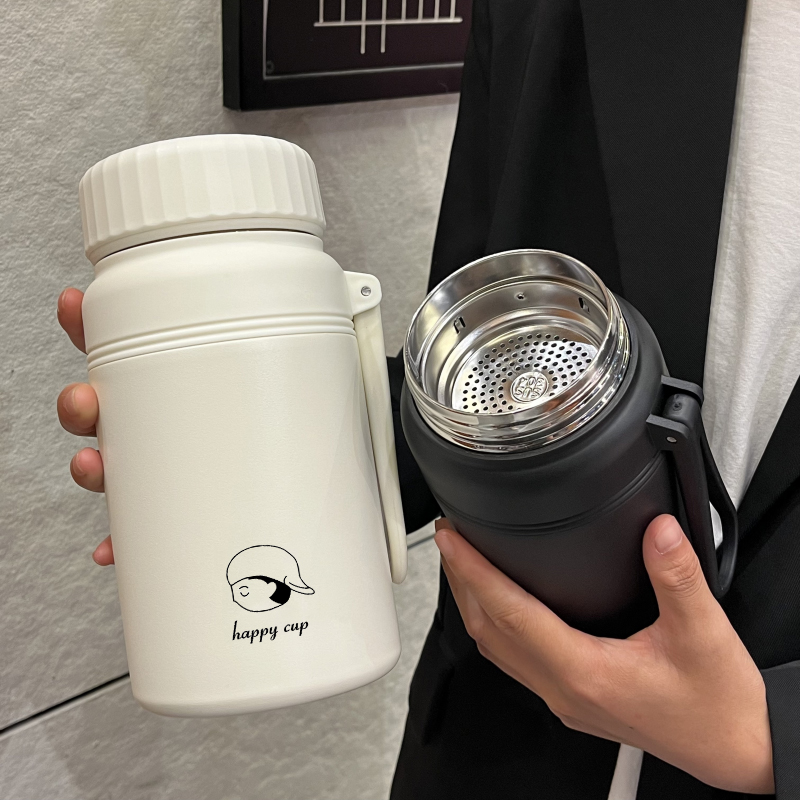 316不锈钢保温杯保温壶超大容量高颜值学生水杯便携防摔茶隔杯子