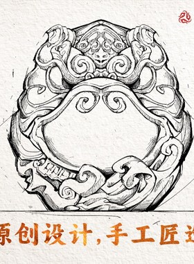 琢匠锦鲤摆件家居装饰办公室桌面高级铜工艺品鲤鱼跃龙门手把件