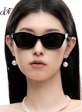 复古猫眼墨镜女高清尼龙太阳镜