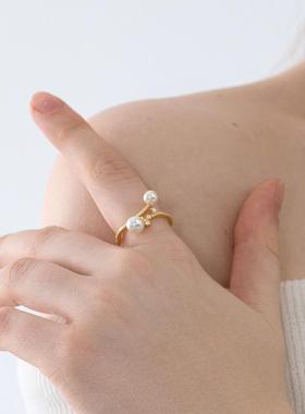 GTM线条珍珠戒指小众高级珠宝