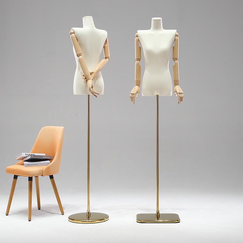 服装商店模型道具女性平肩半全身人体女性服装橱窗人体模型娃娃展 - 图2