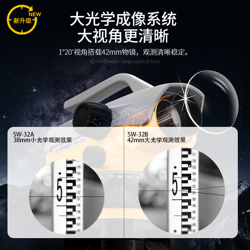 深达威水准仪高精度工程测量测绘全自动调平安平激光水平仪32倍,淘宝优惠券,粉丝福利购,淘宝优惠卷