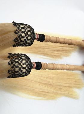 太极用品拂尘真马尾浮沉扶尘道具太监浮尘佛尘蝇甩子戏剧法器武当