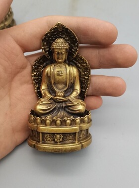合金释迦牟尼佛像家居车载摆件
