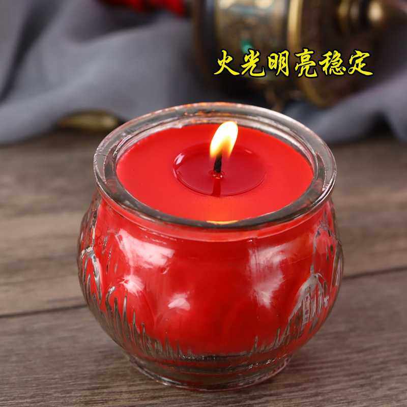 圣宝缘24小时平口莲花酥油灯48盏家用长明灯玻璃瓶对装无烟蜡烛灯,淘宝优惠券,粉丝福利购,淘宝优惠卷