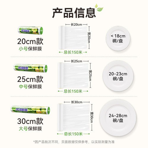 炊大皇保鲜膜免刀撕点断式大卷家用经济装耐高温食品级专用一次性 - 图3