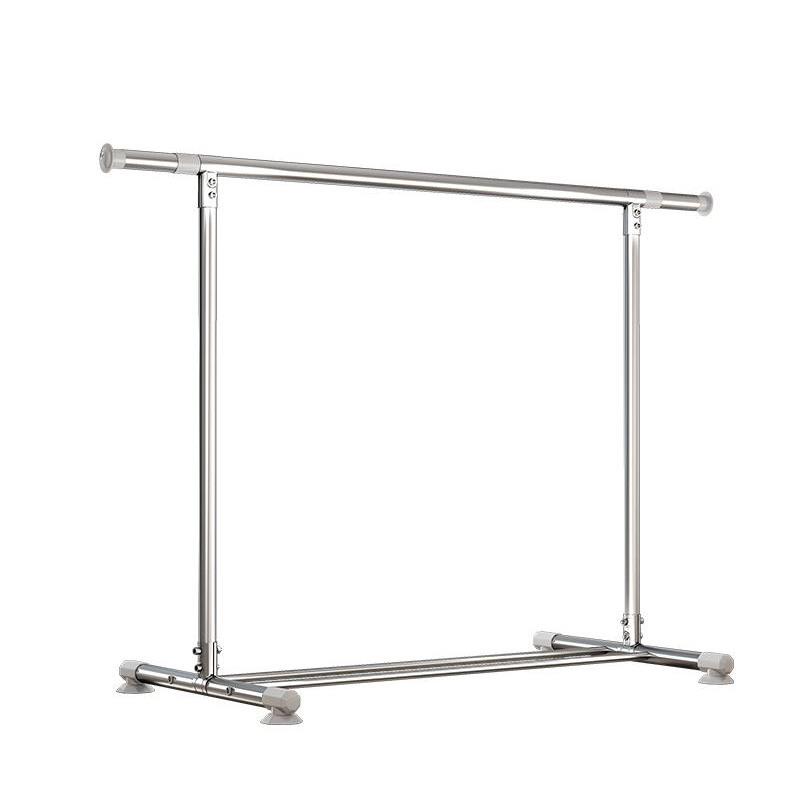 家用凉挂杆户外折叠卧室不锈钢简易晾衣架衣服阳台晒被单水管落地 - 图3