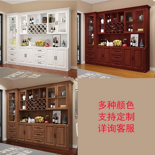 酒柜餐边柜简约现代欧式玄关进门隔断柜客厅装饰柜屏风置物架酒柜 - 图3