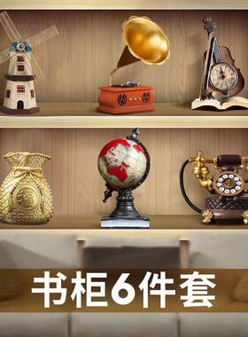 高端大气摆件办公室创意玄关工艺品家居客厅欧式轻奢酒柜装饰品