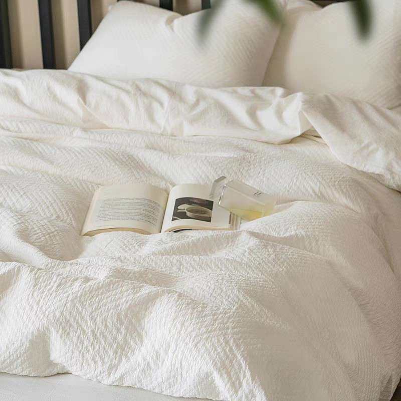 简约素色风床白色酒纯店纯宾馆被套水洗棉四件套other色单人三件,淘宝优惠券,粉丝福利购,淘宝优惠卷