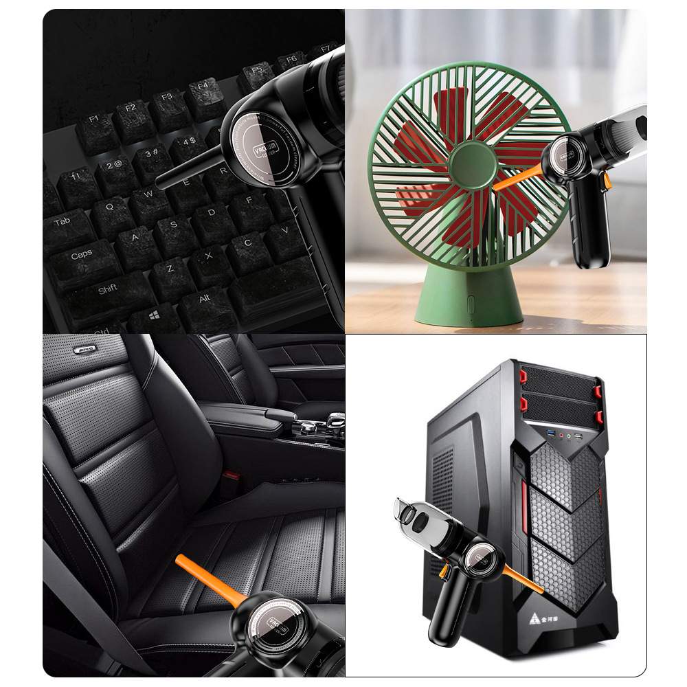 Q18车载吸尘器车用无线充电汽车家用手持大功率吸力干湿两用吸尘 - 图1