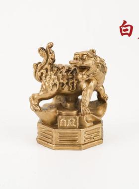 厂家铜四神兽摆件灵兽摆件青龙白虎朱雀玄武黄铜四方兽