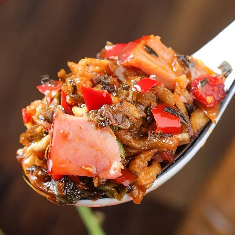腊肉外婆菜下饭菜正宗农家自制湖南特产香辣开胃咸菜萝卜干瓶装