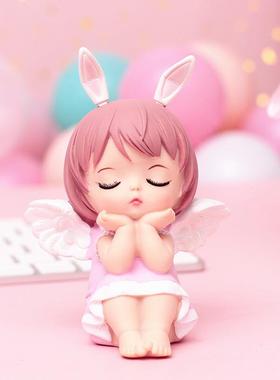 网红可爱安妮宝贝烘焙蛋糕装饰摆件卡通玩具天使儿童生日蛋糕摆件