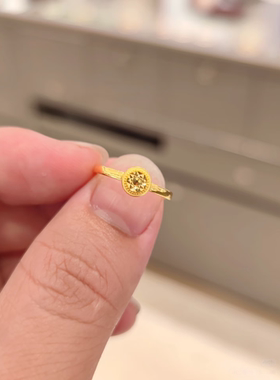 工厂定制金包银钻面戒指女款轻奢小众设计感高级送女友新年礼物