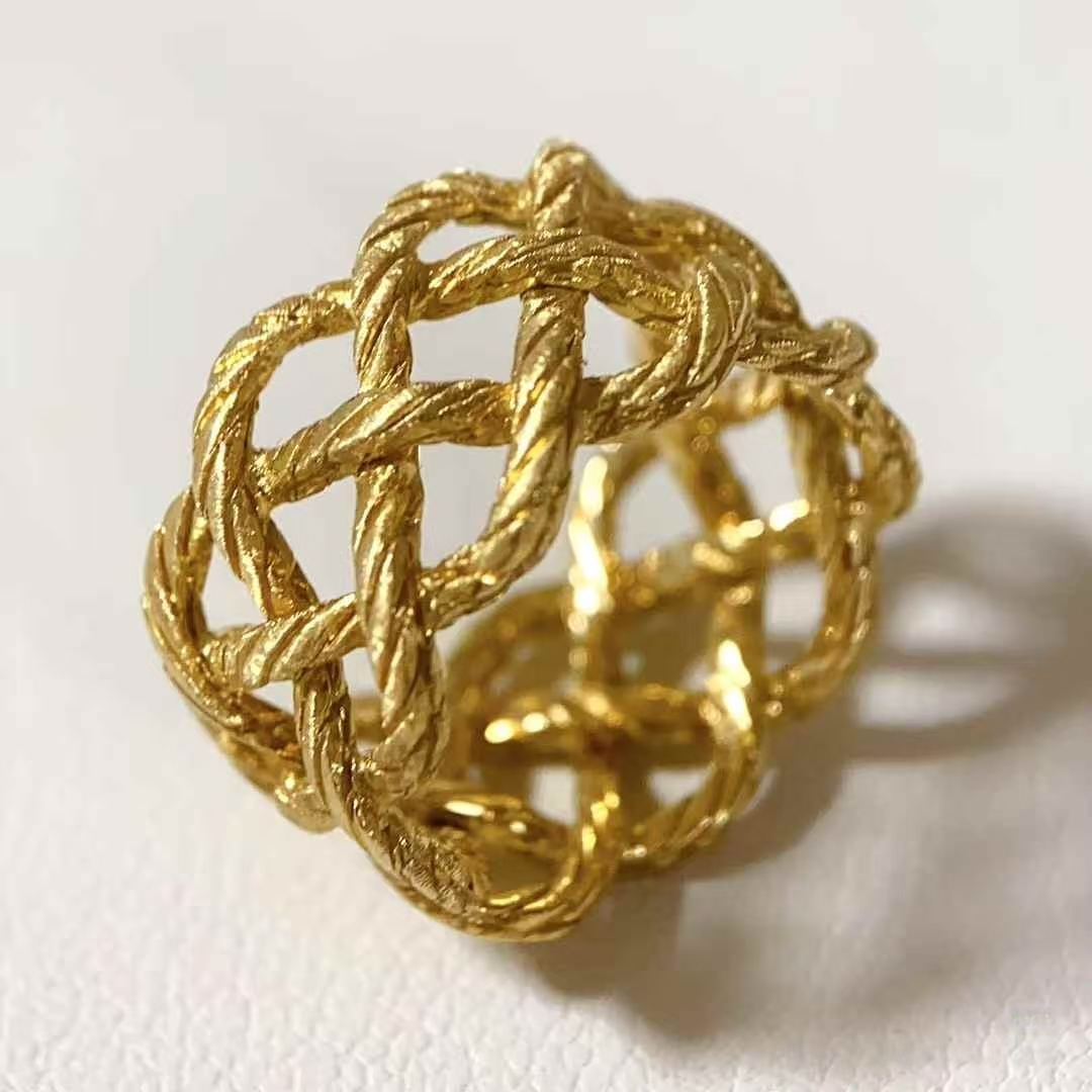 工厂定制金包银编绳戒指女款轻奢小众设计感高级送女友新年礼物,淘宝优惠券,粉丝福利购,淘宝优惠卷