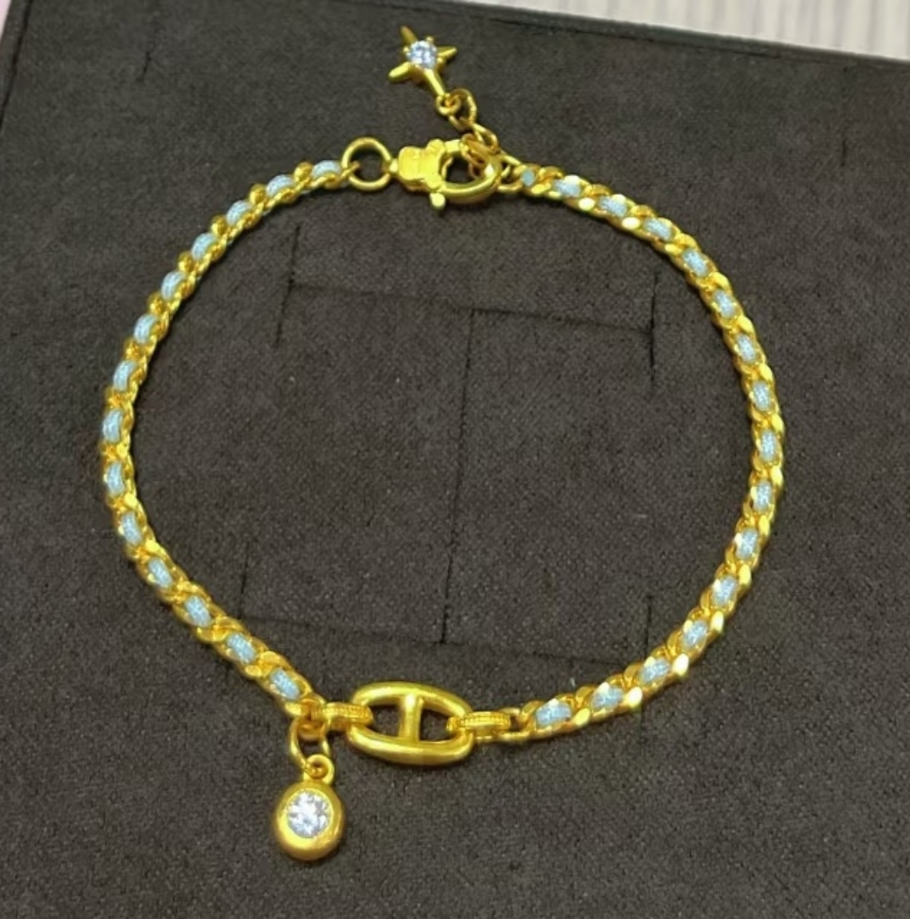 工厂定制金包银猪鼻子手链女款轻奢小众设计感高级送女友新年礼物,淘宝优惠券,粉丝福利购,淘宝优惠卷