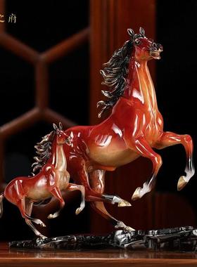 中式铜马摆件客厅办公室马到成功生肖马艺术雕塑乔迁新居开业礼品