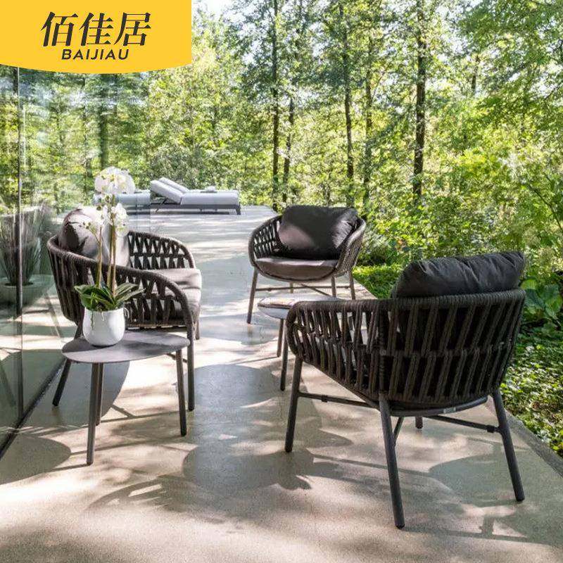 户外绳编沙发组合家具室外别墅庭院花园酒店露台阳台客厅藤编沙发,淘宝优惠券,粉丝福利购,淘宝优惠卷