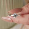 GIA natural diamond Pt950 six-claw natural diamond ring 1 carat couple ring wedding proposal ring for girlfriend