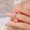 GIA natural diamond Pt950 six-claw natural diamond ring 1 carat couple ring wedding proposal ring for girlfriend