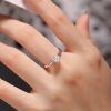 GIA natural diamond Pt950 six-claw natural diamond ring 1 carat couple ring wedding proposal ring for girlfriend