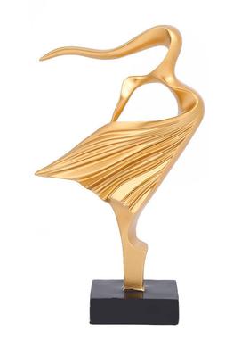 黄金色现代书房客厅电视柜装饰品摆设抽象家居母女摆件艺术工艺品