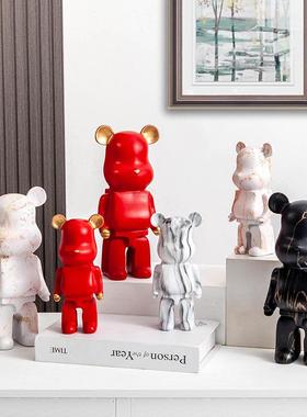 创意暴力熊桌面小摆件儿童存钱罐简约家居客厅酒店装饰品酒柜玄关