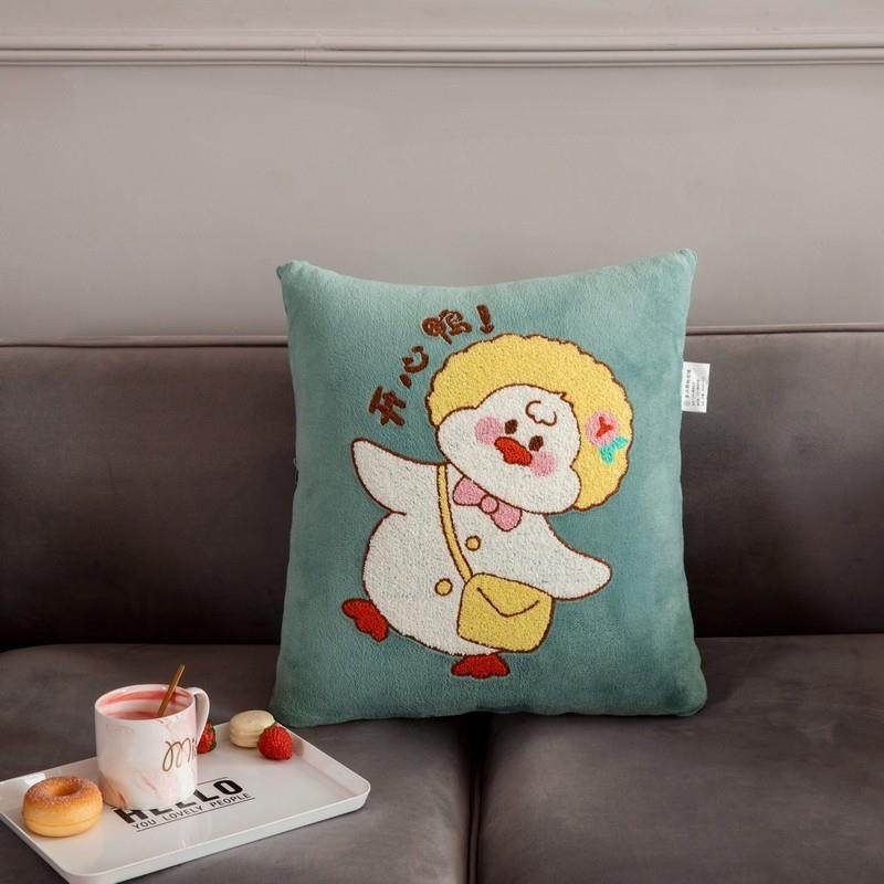 加厚牛奶绒车载抱枕被子两用办公室午睡靠垫沙发枕头盖毯折叠机洗,淘宝优惠券,粉丝福利购,淘宝优惠卷