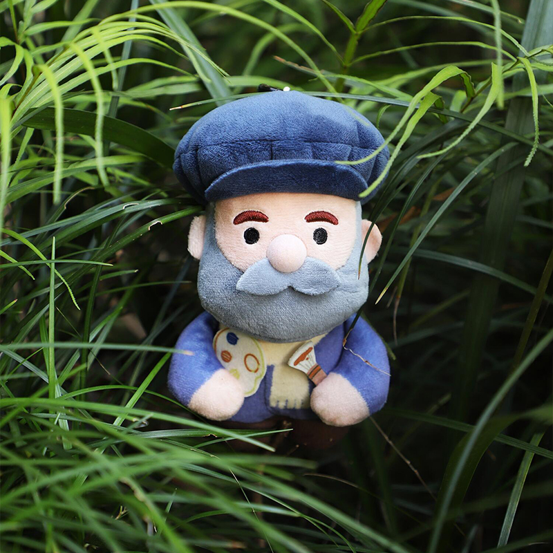 苏州博物馆文创周边挂件莫奈毛绒公仔玩偶棉花娃娃玩具女孩包挂件 - 图0