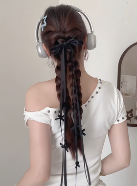 蝴蝶结发夹女编发发卡发带