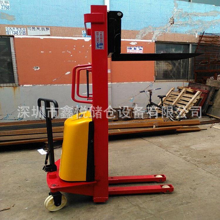 窄腿半电动堆高车1吨半电动升高车半自动电动叉车可改装防爆电箱 - 图2