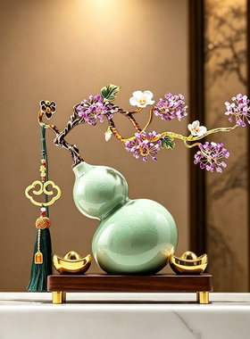 紫气东来水晶葫芦摆件乔迁礼物